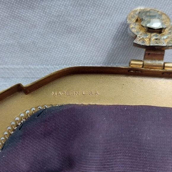 Whiting & Davis 1940s Ivory Rhinestone Vintage Bag - Picture 6 of 7